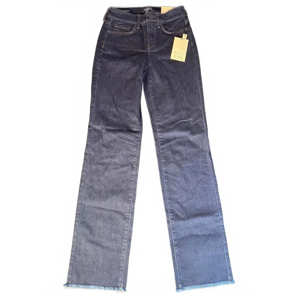 NYDJ Relaxed Straight Cool Embrace LiftXTuck Tehnology in Magical. Size 00 NWT - Picture 2 of 11